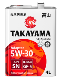 Масло моторное Takayama Adaptec 5/30 API SN ILSAC GF-5 металл (4 л.)