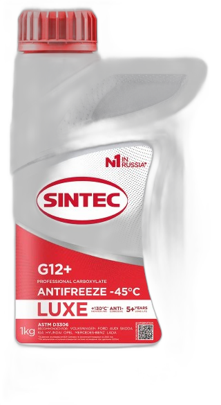 Антифриз Sintec Luxe G-12+ Red (-45) (1 кг.)