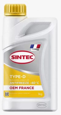Антифриз Sintec OEM France Type-D желтый (-40) (1 кг.)
