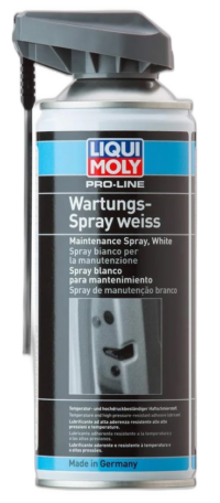 Смазка грязеотталкивающая белая Liqui Moly Pro-Line Wartungs-Spray weiss