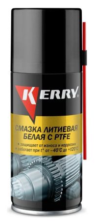Смазка литиевая с PTFE белая Kerry аэрозоль KR-942