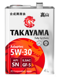 Масло моторное Takayama Adaptec 5W-30 API SN ILSAC GF-5 металл