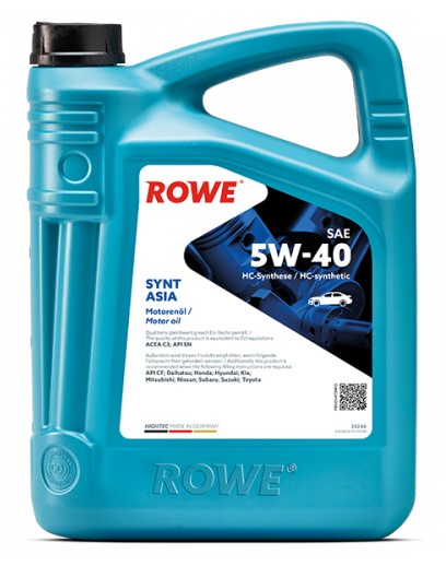 Масло моторное Rowe Hightec Synt Asia 5W-40 API SN/CF ACEA C3