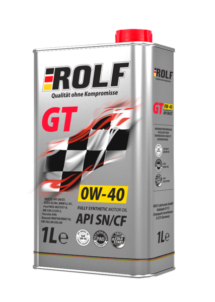 Масло моторное Rolf GT 0W-40 API SN/CF ACEA A3/B4