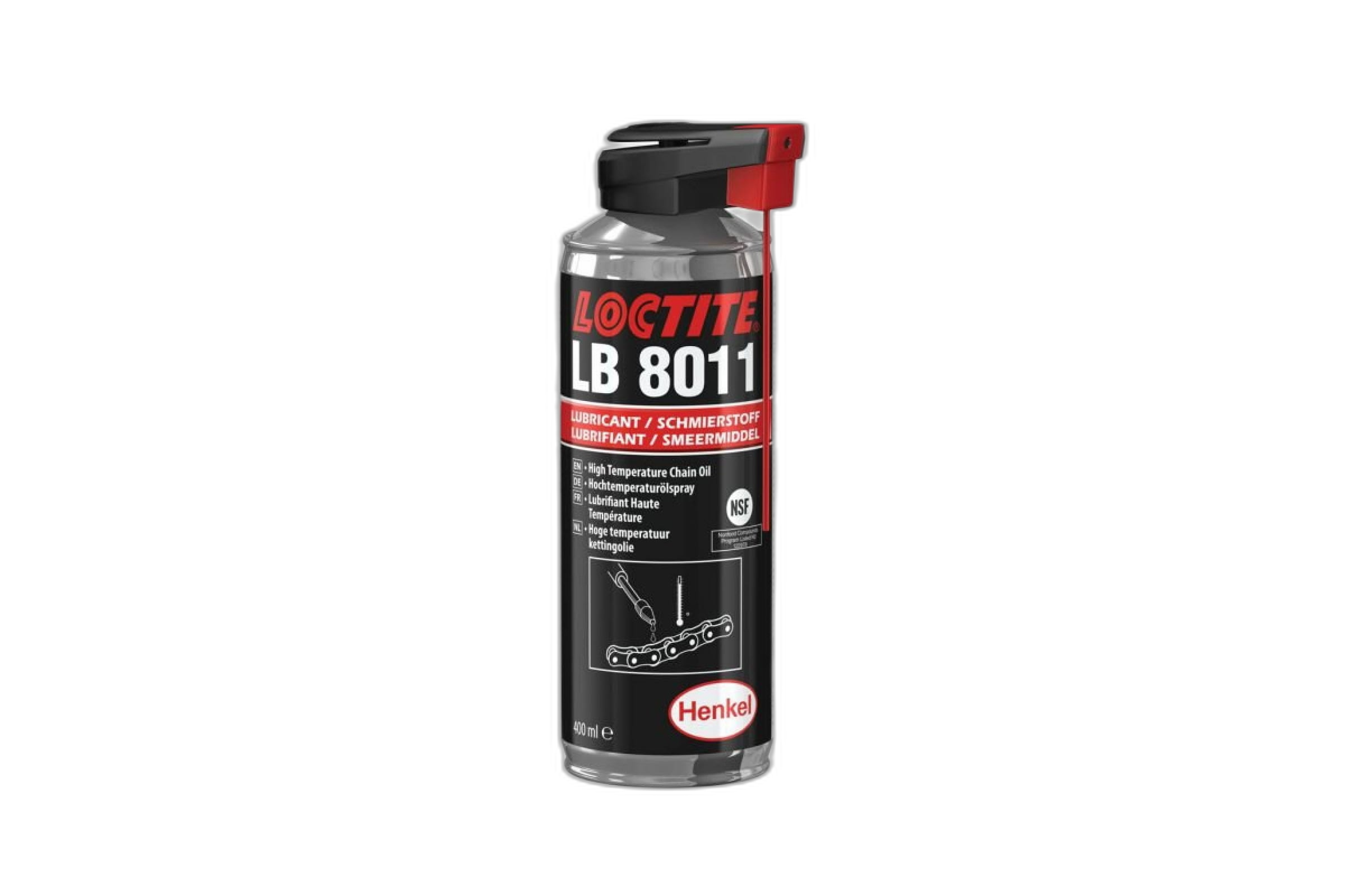 Масло синтетическое высокотемпературное с пищевым допуском Loctite LB 8011 спрей