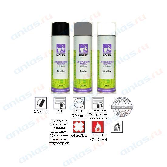 Антигравий Holex черный аэрозоль