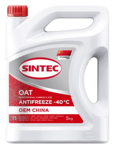 Антифриз Sintec OEM China OAT красный -40