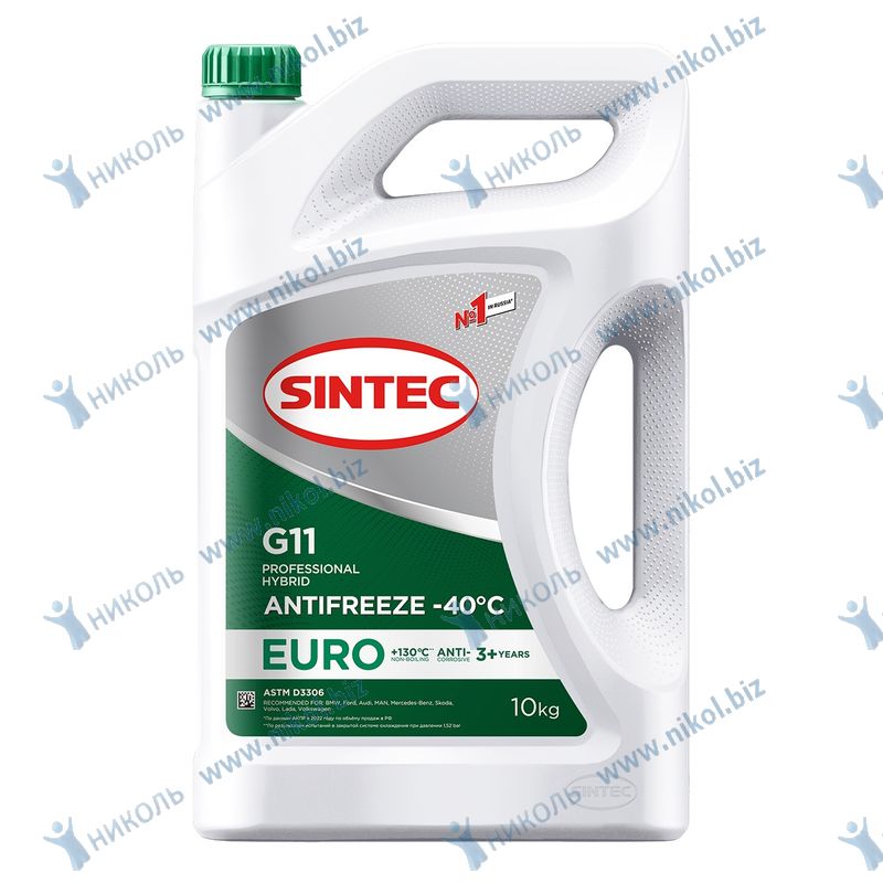 Антифриз зеленый Sintec EURO G11 -40С