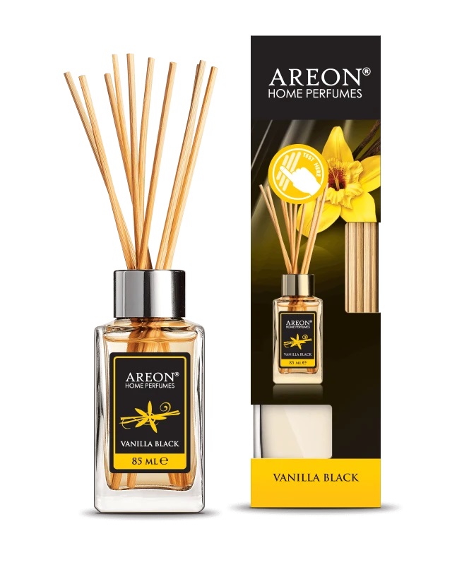 Ароматизатор для дома Areon Sticks LUX (банка, деревянные палочки) Vanilla Black ванильный черный 704-PL-10