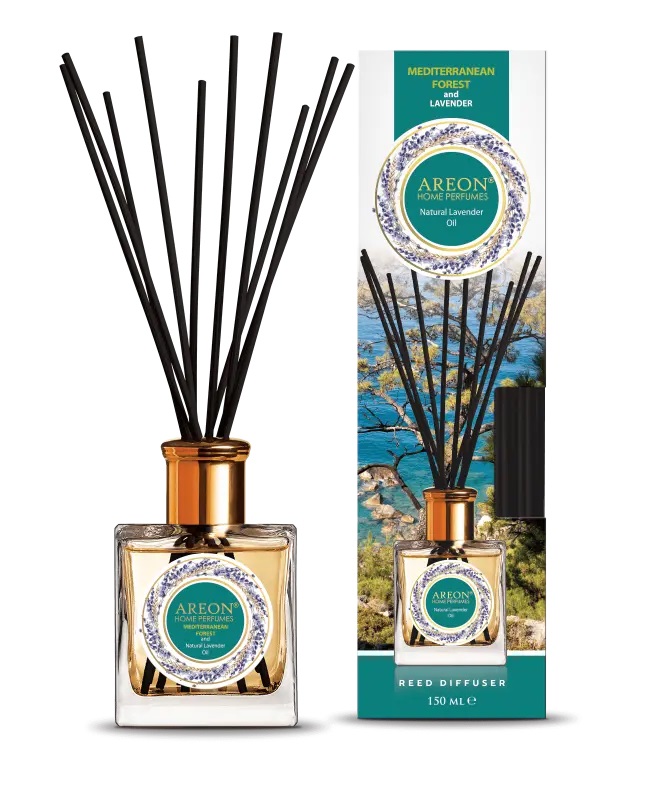 Ароматизатор для дома Areon Sticks Natural Lavender Oil (банка, деревянные палочки) Meditterranean Forest&Lavender