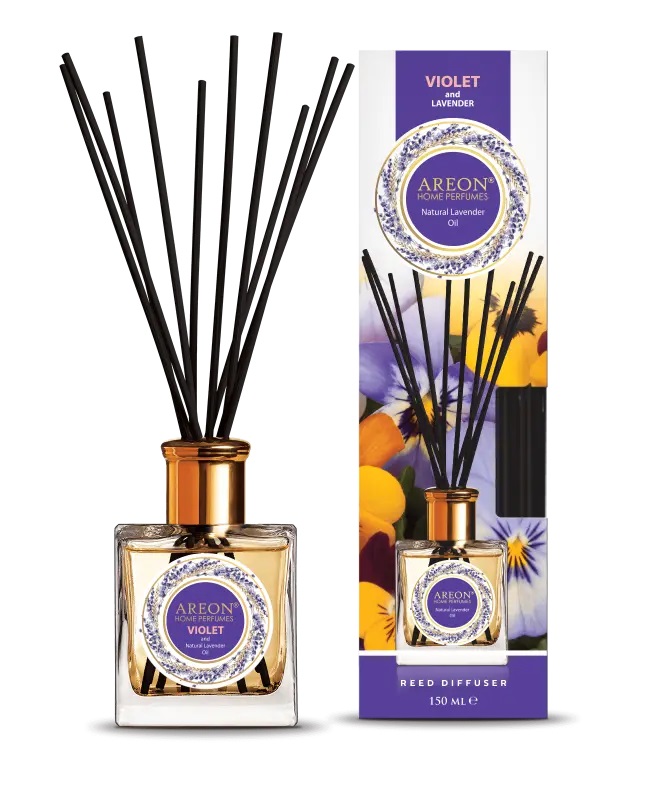 Ароматизатор для дома Areon Sticks Natural Lavender Oi (банка, деревянные палочки) Violet&Lavender