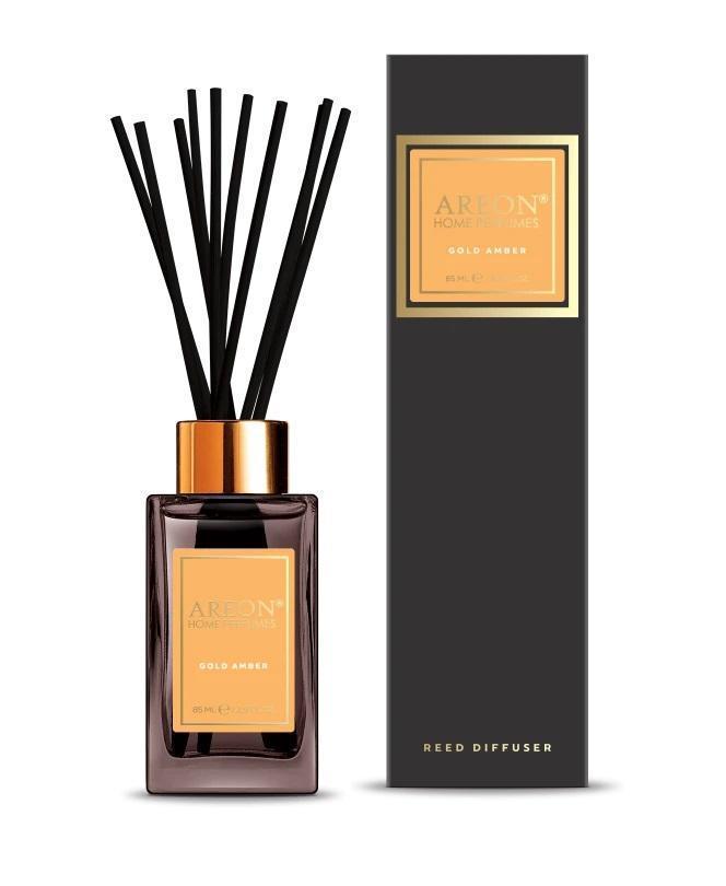 Ароматизатор для дома Areon Sticks Premium (банка, деревянные палочки) Gold Amber Золотой Янтарь PSL-07