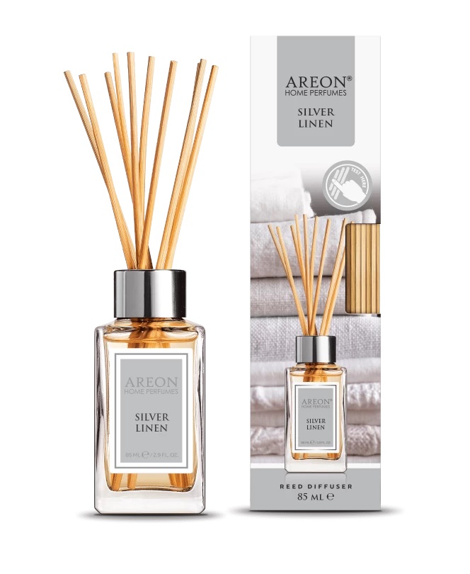 Ароматизатор для дома Areon Sticks (банка, деревянные палочки) Silver Linen Серебряный Лен
