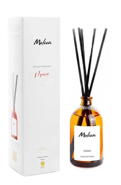 Ароматизатор для дома Melien Miami (банка, деревянные палочки)