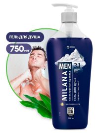 Гель для душа Grass Milana Men Таинственная арктика с маслом эвкалипта