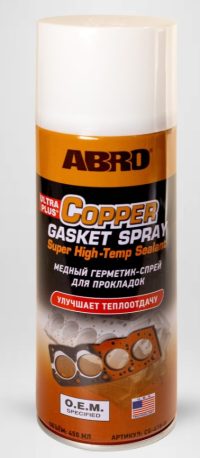 Герметик - аэрозоль Abro медный для прокладок 255 г