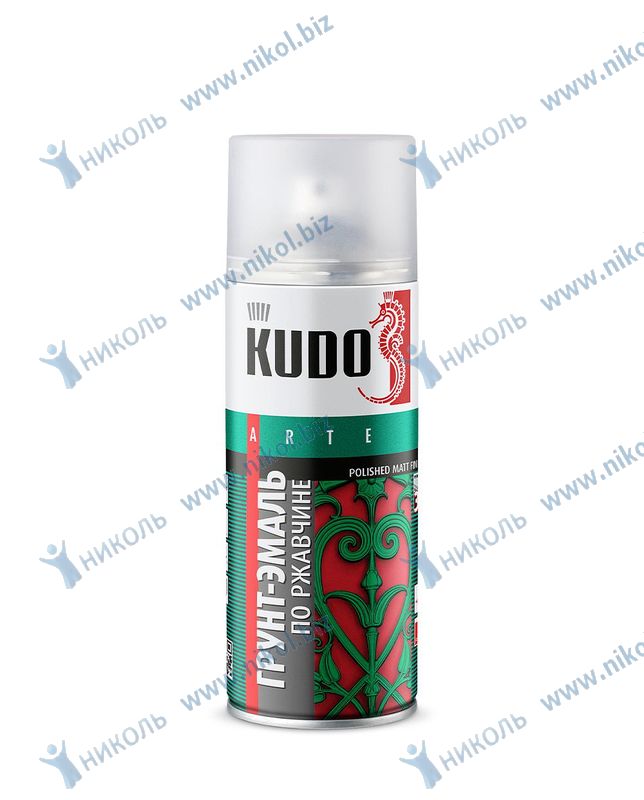 Грунт-эмаль по ржавчине Kudo RAL1018 желтый аэрозоль *