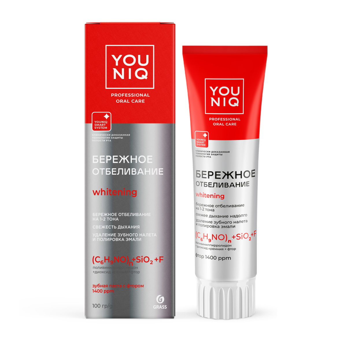 Зубная паста Отбеливающая Grass YOUNIQ 100 гр.