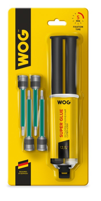 Клей WOG металлонаполненный двухкомпонентный 12,5 гр