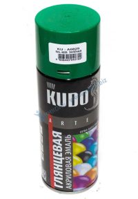 Краска аэрозольная Kudo RAL6029 зелёная акриловая высокоглянцевая *