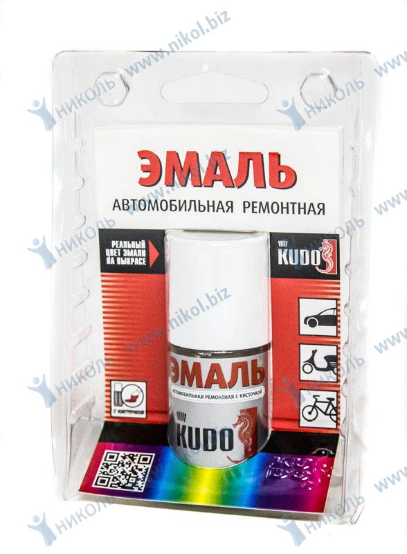 Краска с кисточкой Kudo "Платина 691" (металлик)*