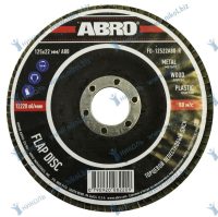 Круг лепестковый торцевой 125x22,23мм P80 ABRO (крат_уп_10шт)
