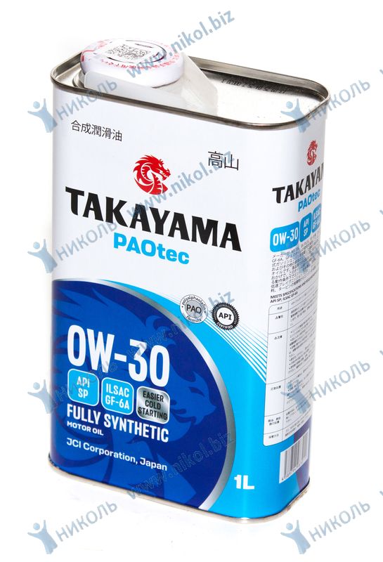 Масло TAKAYAMA PAOtec 0W30 GF-6A SP с жесть