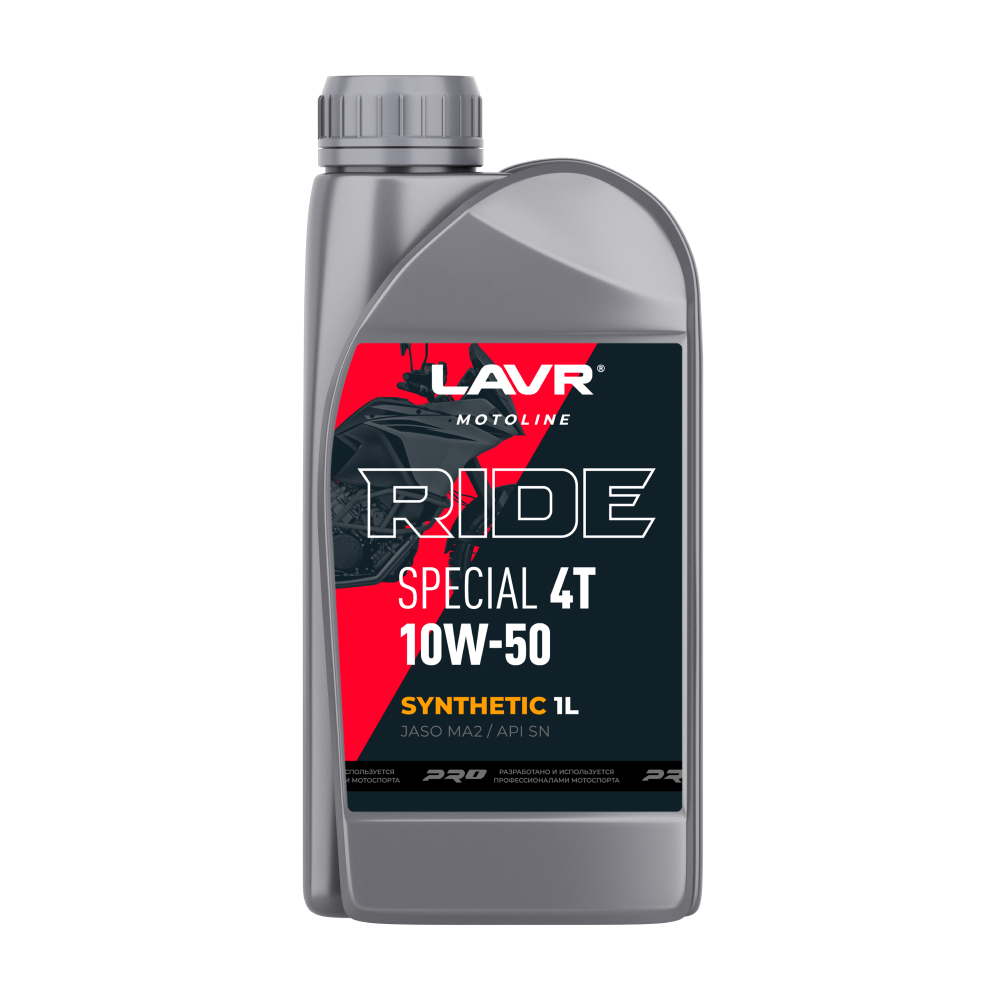 Масло моторное Lavr 10W-50 MOTO Ride Special 4T SN Ln7791