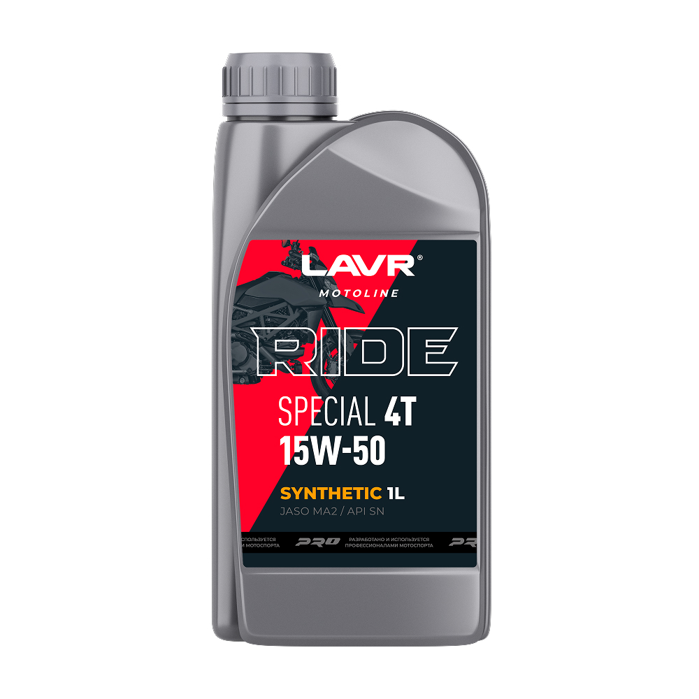 Масло моторное Lavr 15W-50 MOTO Ride Special 4T SN Ln7795