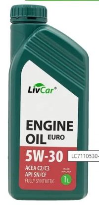 Масло моторное Livcar 5W-30 ENGINE OIL EURO синтетическое SN/CF C2/C3