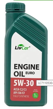 Масло моторное Livcar 5W-30 ENGINE OIL EURO синтетическое SN/CF C2/C3