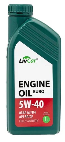 Масло моторное Livcar 5W-40 ENGINE OIL EURO синтетическое A3/B4 SP/CF
