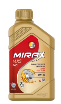 Масло моторное Mirax MX9 5W-30 ILSAC GF 6A API SP, ACEA A5/B5, GM Dexos 1 Gen 2 синтетическое / 5W30