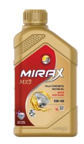 Масло моторное Mirax MX9 5W-40 API SP, A3/B4, VW 502.00/505.00, 229.3/229.5,BMW LL-01 синтетическое / 5W40