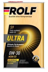 Масло моторное Rolf Ultra 0W-30 ACEA C3 API SP синтетическое (металл) / 0W30