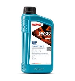 Масло моторное ROWE HIGHTEC SYNT ASIA SAE 5W-20 SP RC/SN PLUS, ILSAC GF-5/-6A Hyundai, Mazda, Kia, Mitsubishi, Toyota синтетическое / 5W20
