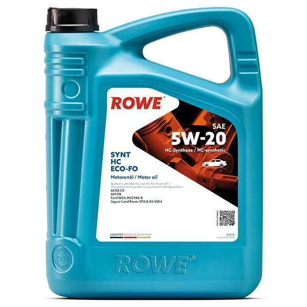 Масло моторное ROWE HIGHTEC SYNT HC ECO-FO 5W-20 C5, SN, Ford, Jaguar, Land Rover синтетическое / 5W20
