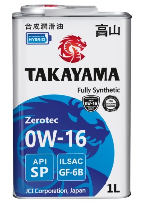Масло моторное Takayama 0W-16 Zerotec ILSAC GF-6 API SP синтетическое (метал) / 0W16