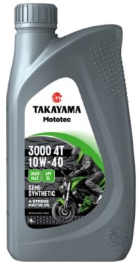 Масло моторное Takayama 10W-40 Mototec 3000 4T API SL Jaso MA-2 пластик полусинтетическое / 10W40