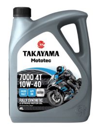 Масло моторное Takayama 10W-40 Mototec 7000 4T API SN Jaso MA-2 пластик синтетическое / 10W40