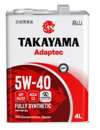Масло моторное Takayama 5W-40 Adaptec API SN/CF C3 синтетическое металл / 5W40
