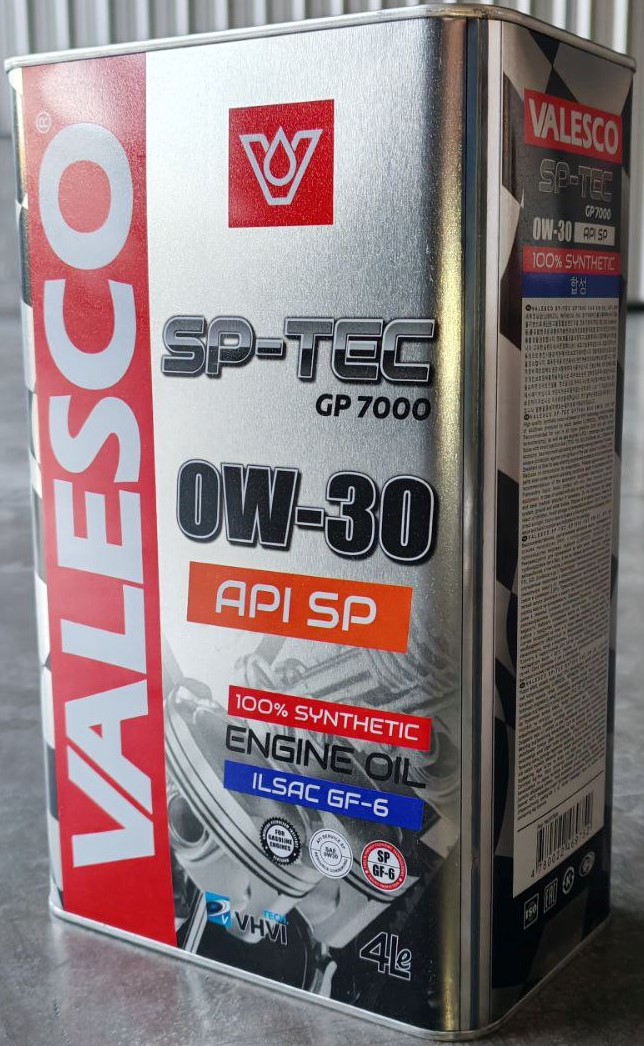 Масло моторное VALESCO SP-TEC GP 7000 0W-30; API SP синтетическое **API SP ILSAC GF-6 GM dexos1 Gen 2