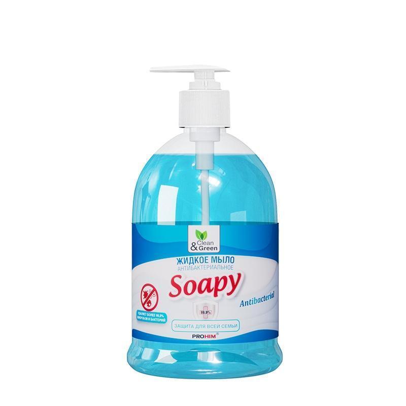 Мыло жидкое AVS Soapy антибактериальное с дозатором Clean&Green