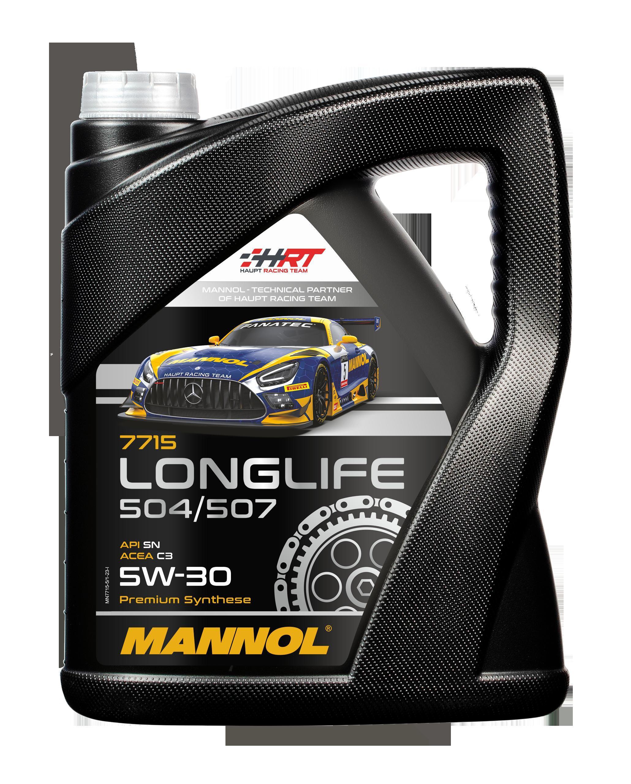 Масло моторное Mannol 5W-30 Longlife 504/507 VW SKODA AUDI SN синтетическое