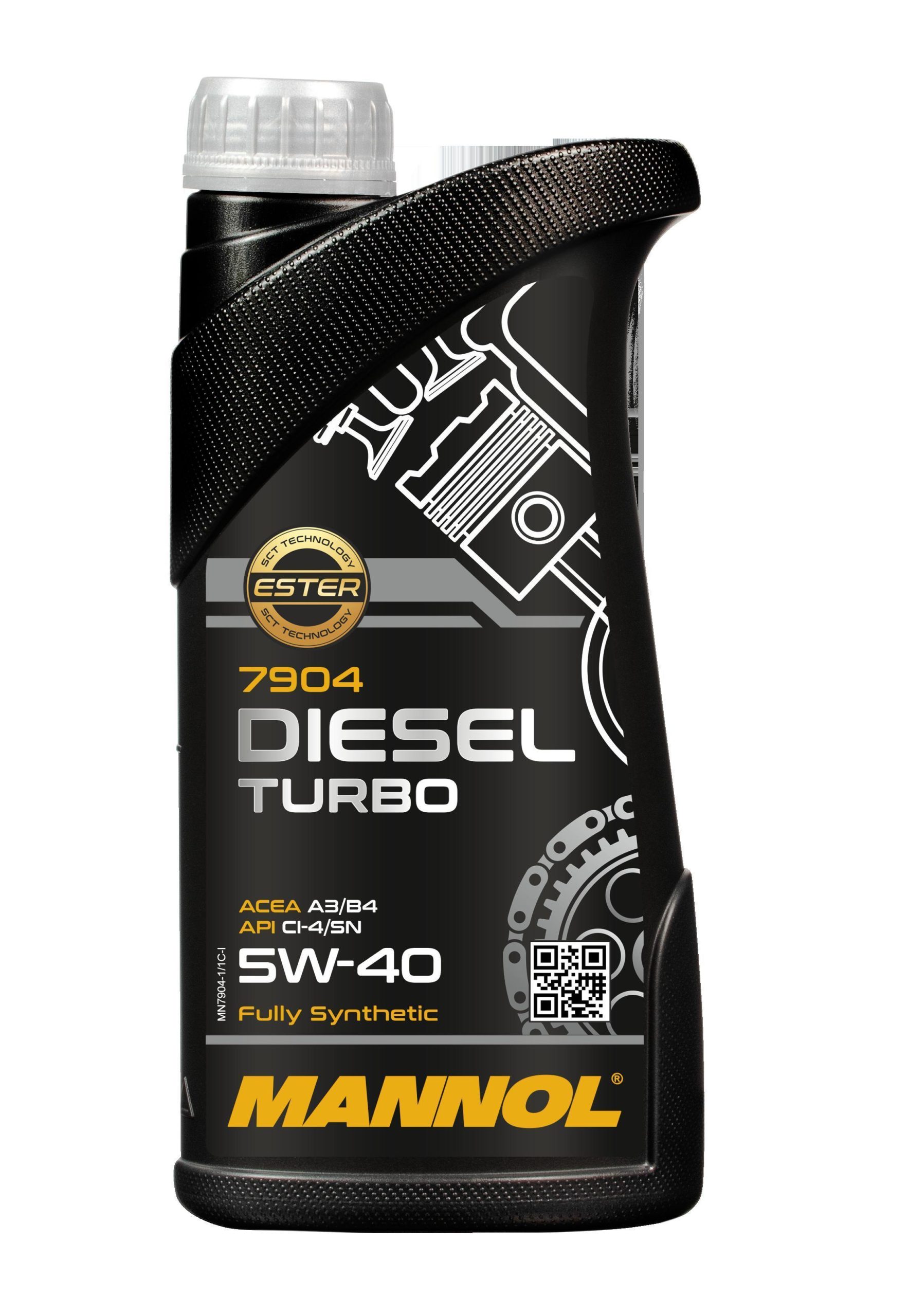 Масло моторное Mannol 5W-40 Diesel Turbo CI-4/SL синтетическое / 5W40