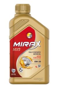 Масло моторное Mirax MX9 0W-20 0/20 API SP; ILSAC GF-6A; GM Dexos1 Gen2 синтетическое
