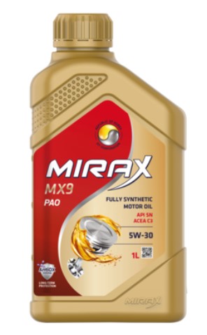 Масло моторное Mirax MX9 5W30 ACEA C3 API SN синтетическое 5W30
