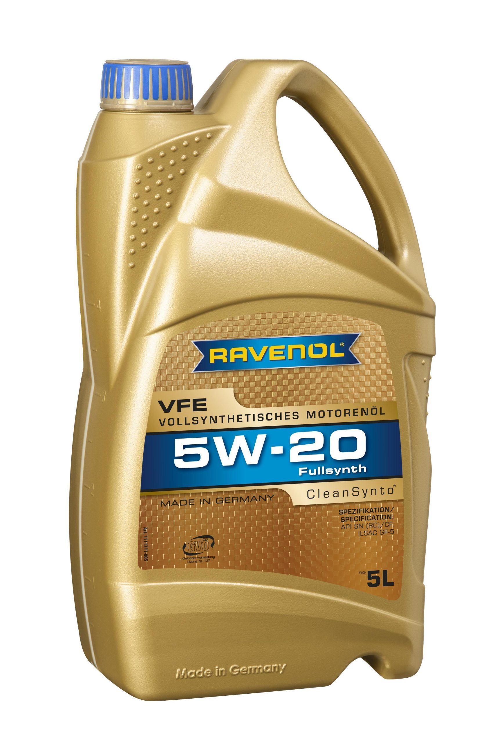 Масло моторное Ravenol 5W-20 VFE SN Plus/GF-6A синтетическое / 5W20