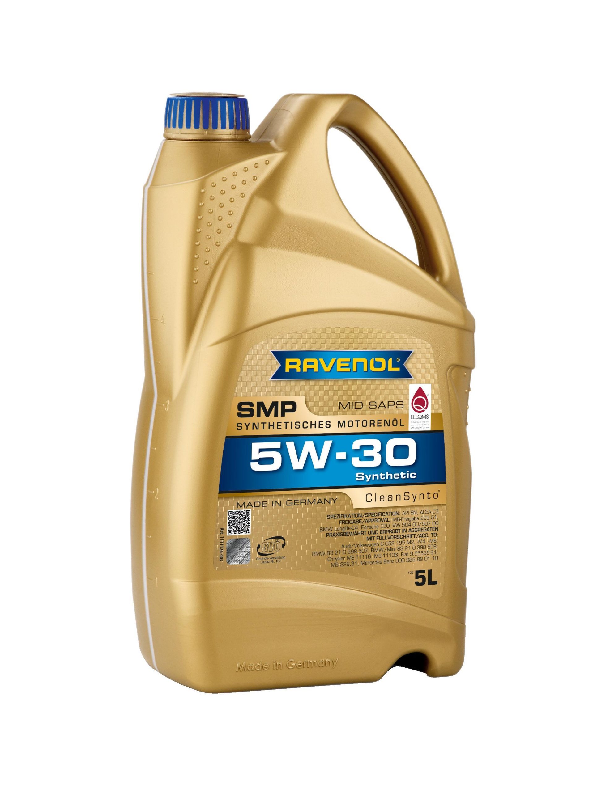 Масло моторное Ravenol 5W-30 SMP C3 SN синтетическое 1111126-005-01-999 / 5W30