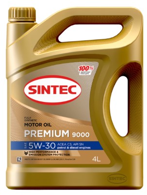 Масло моторное Sintec 5W-30 Premium 9000 C3 синтетическое / 5W30